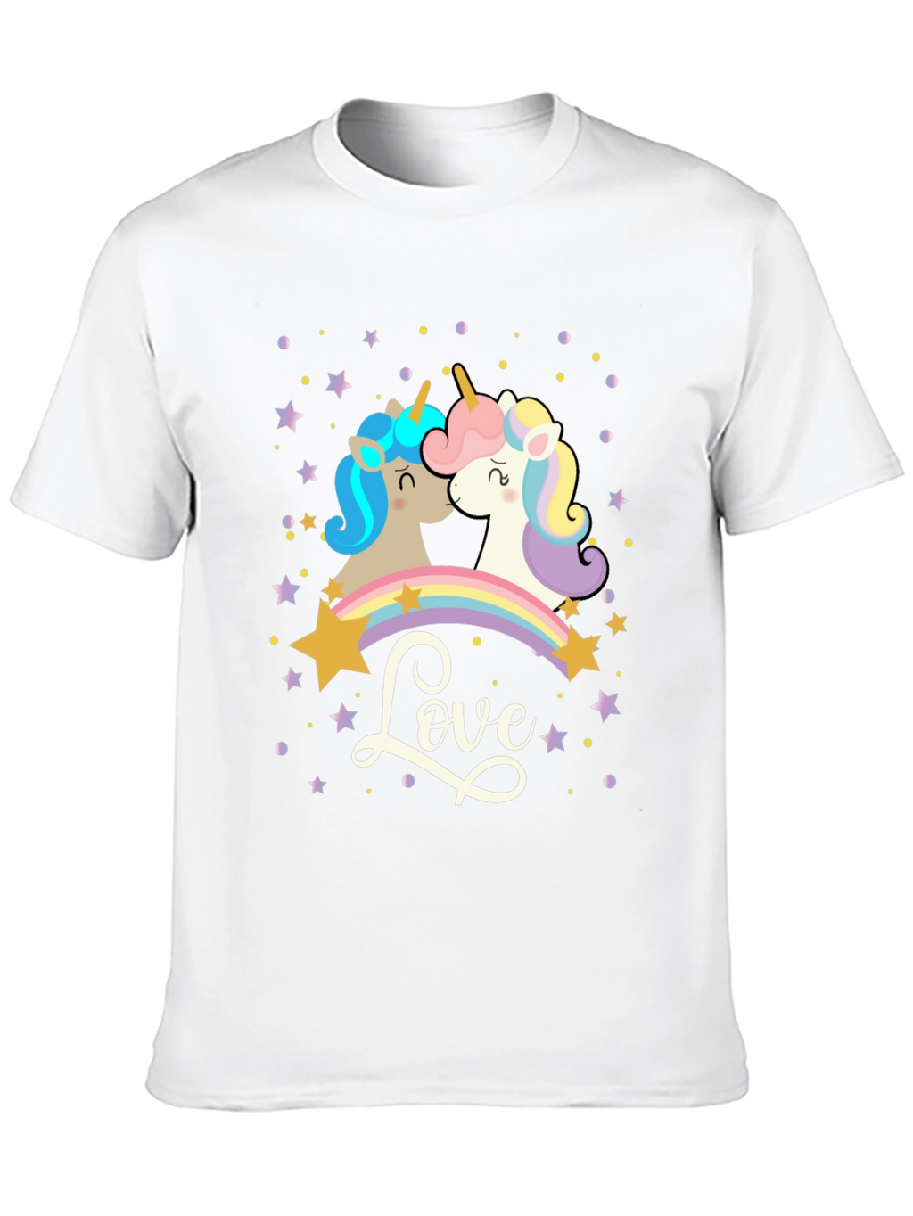 Unicorn Love T-Shirt: Magical Rainbow Design