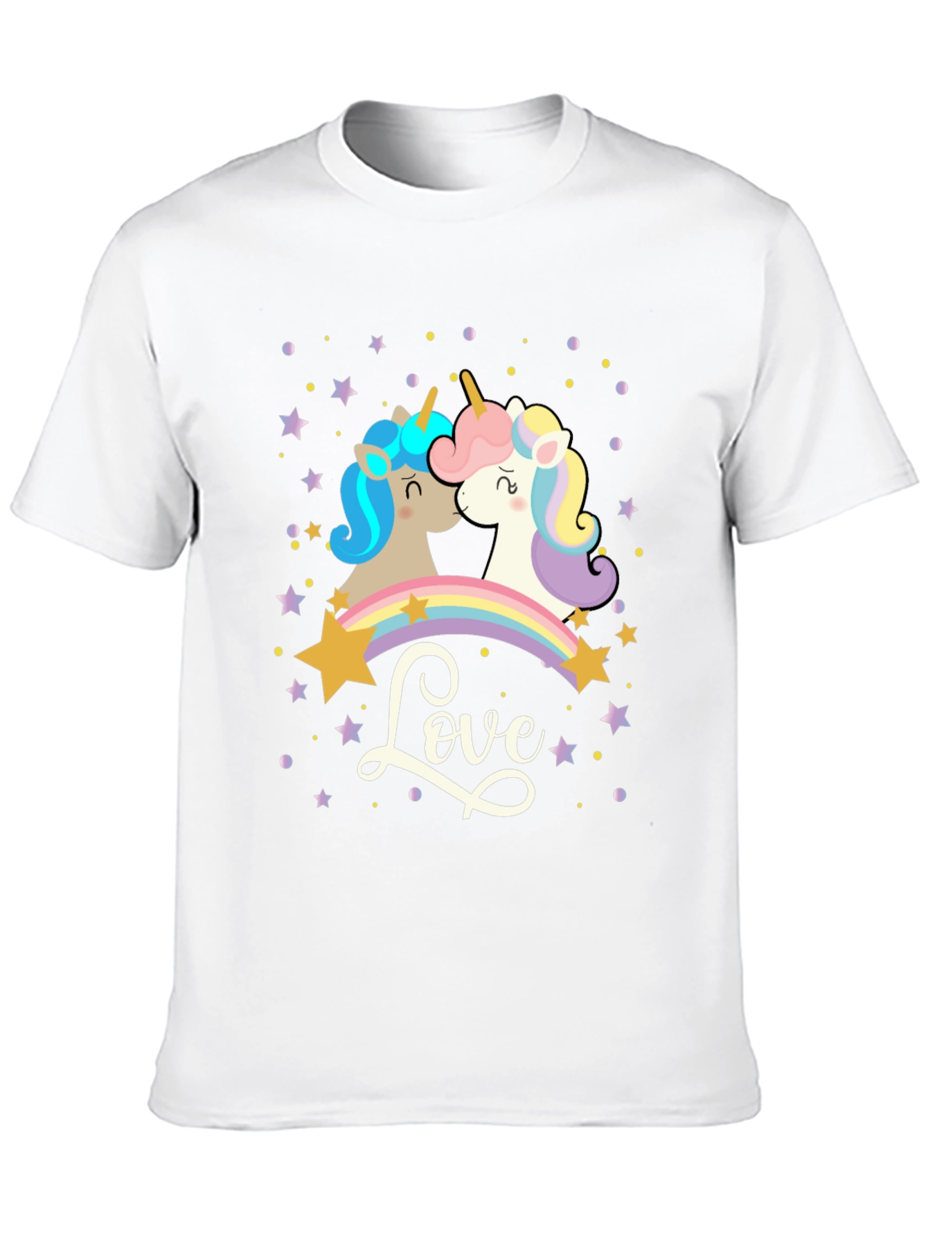 Unicorn Love T-Shirt: Magical Rainbow Design
