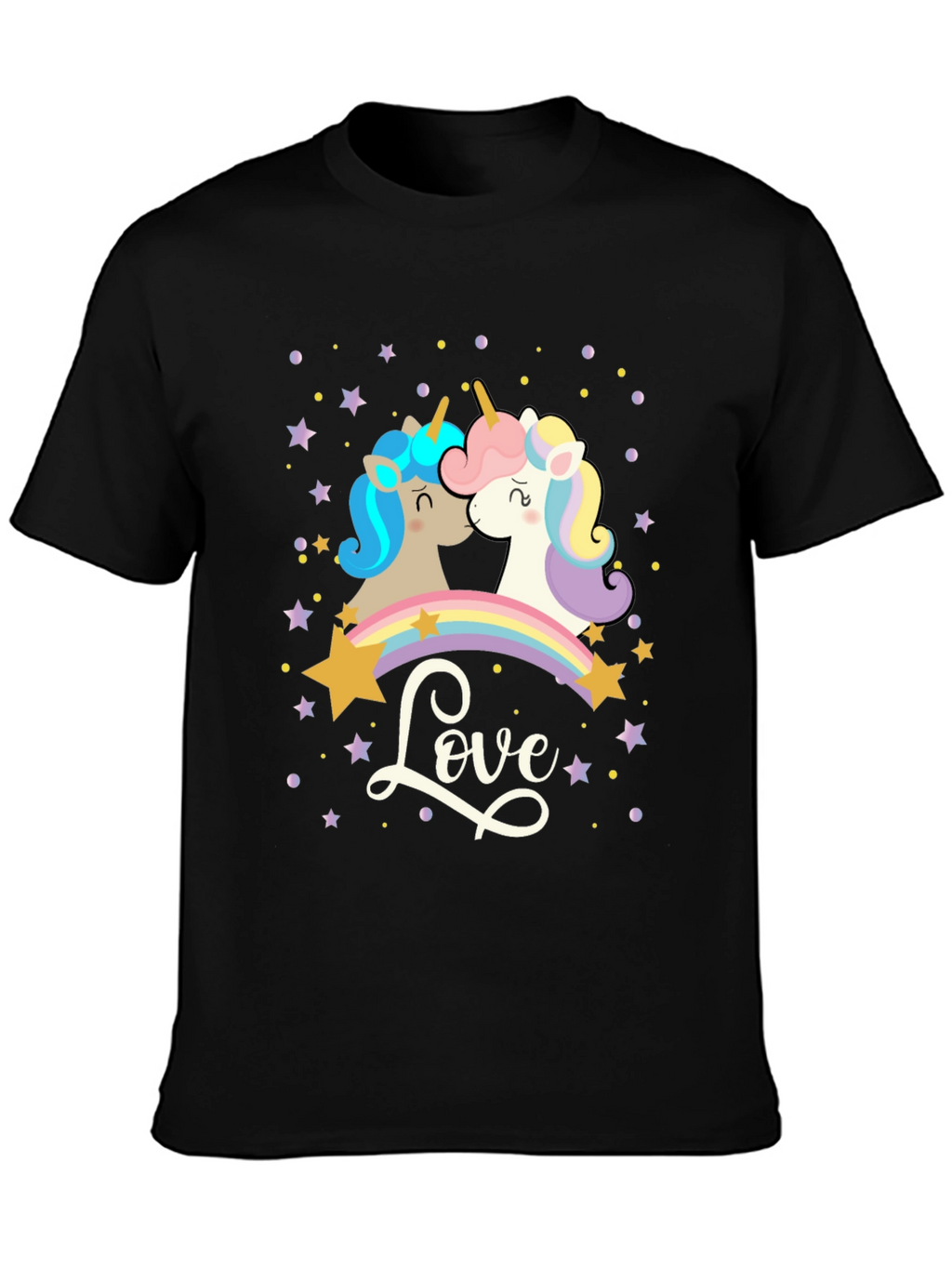 Unicorn Love T-Shirt: Magical Rainbow Design