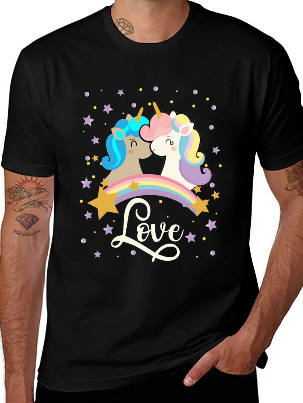 Unicorn Love T-Shirt: Magical Rainbow Design