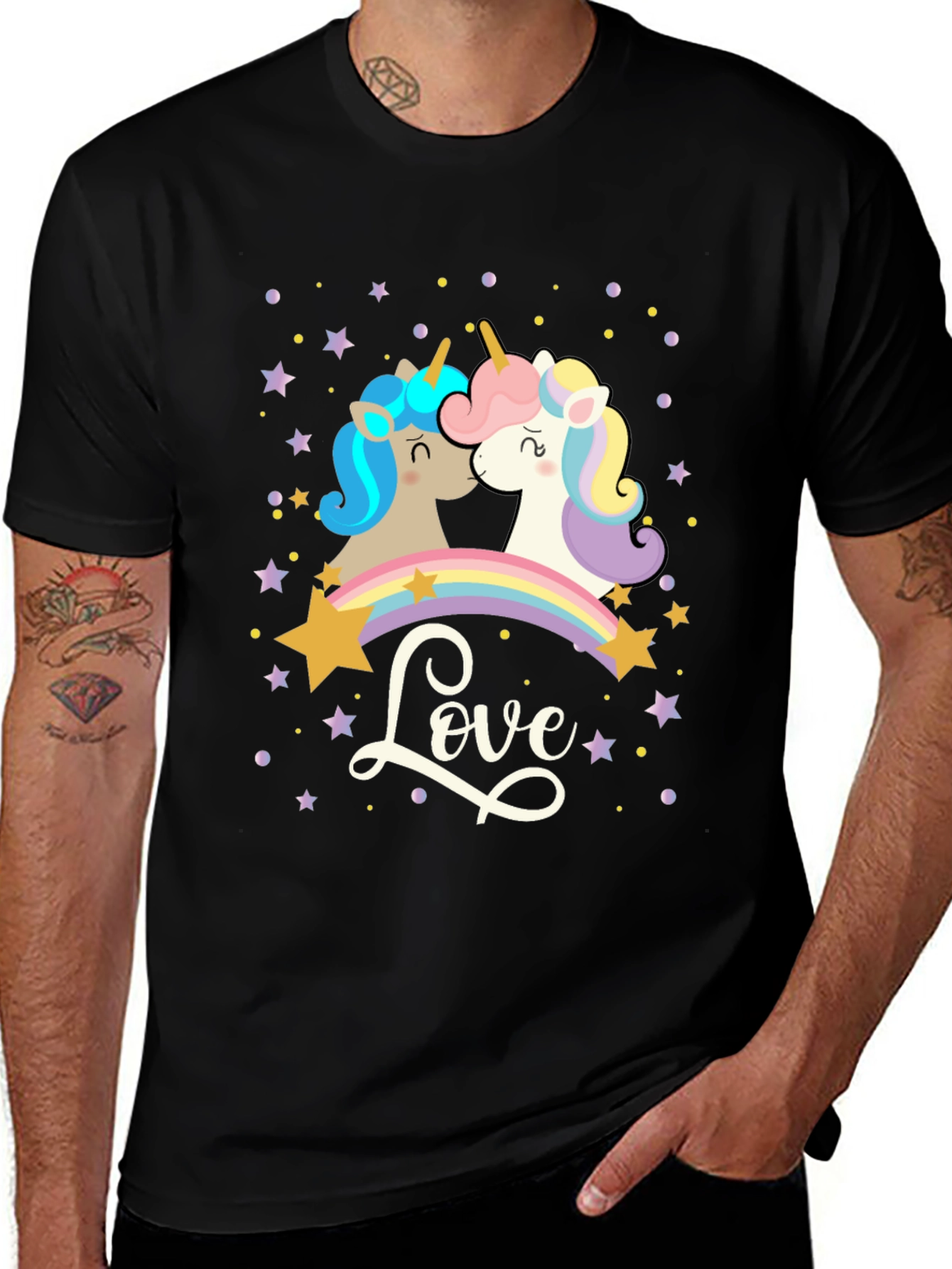 Unicorn Love T-Shirt: Magical Rainbow Design