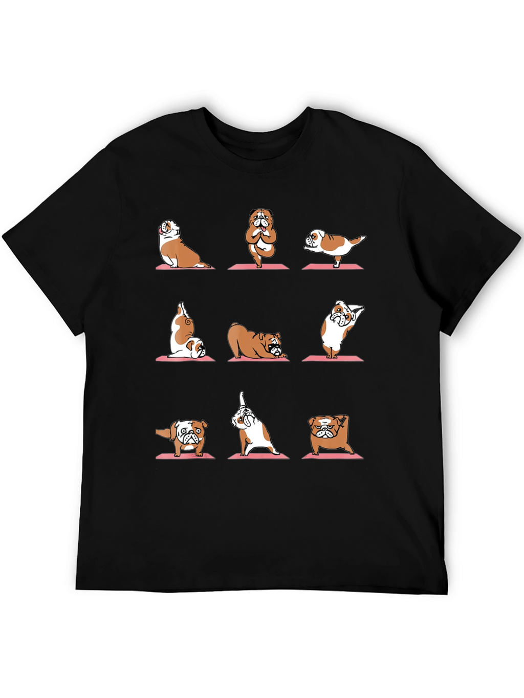 Yoga Bulldog Graphic Tee - Funny Dog Lover Shirt