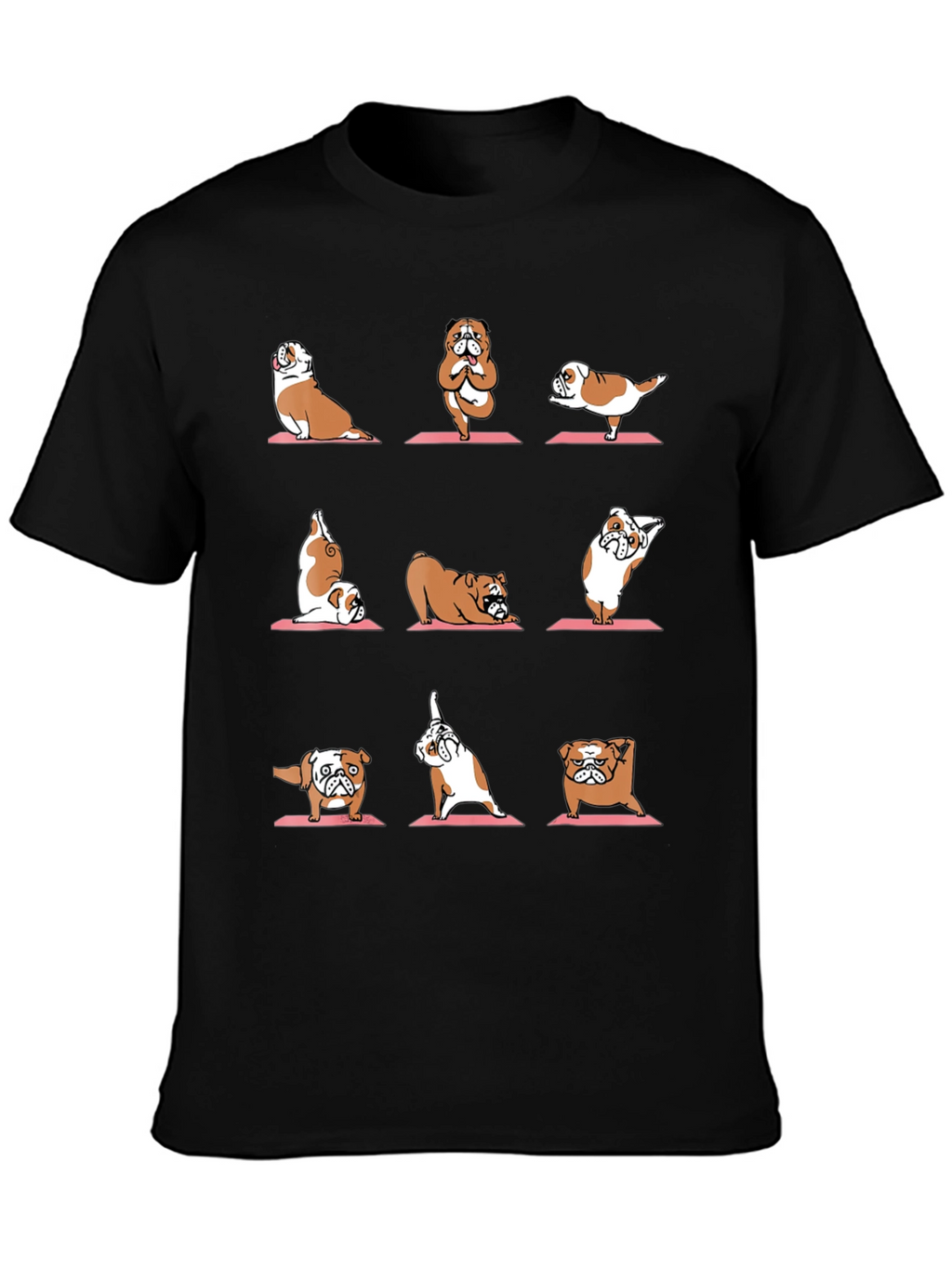 Yoga Bulldog Graphic Tee - Funny Dog Lover Shirt