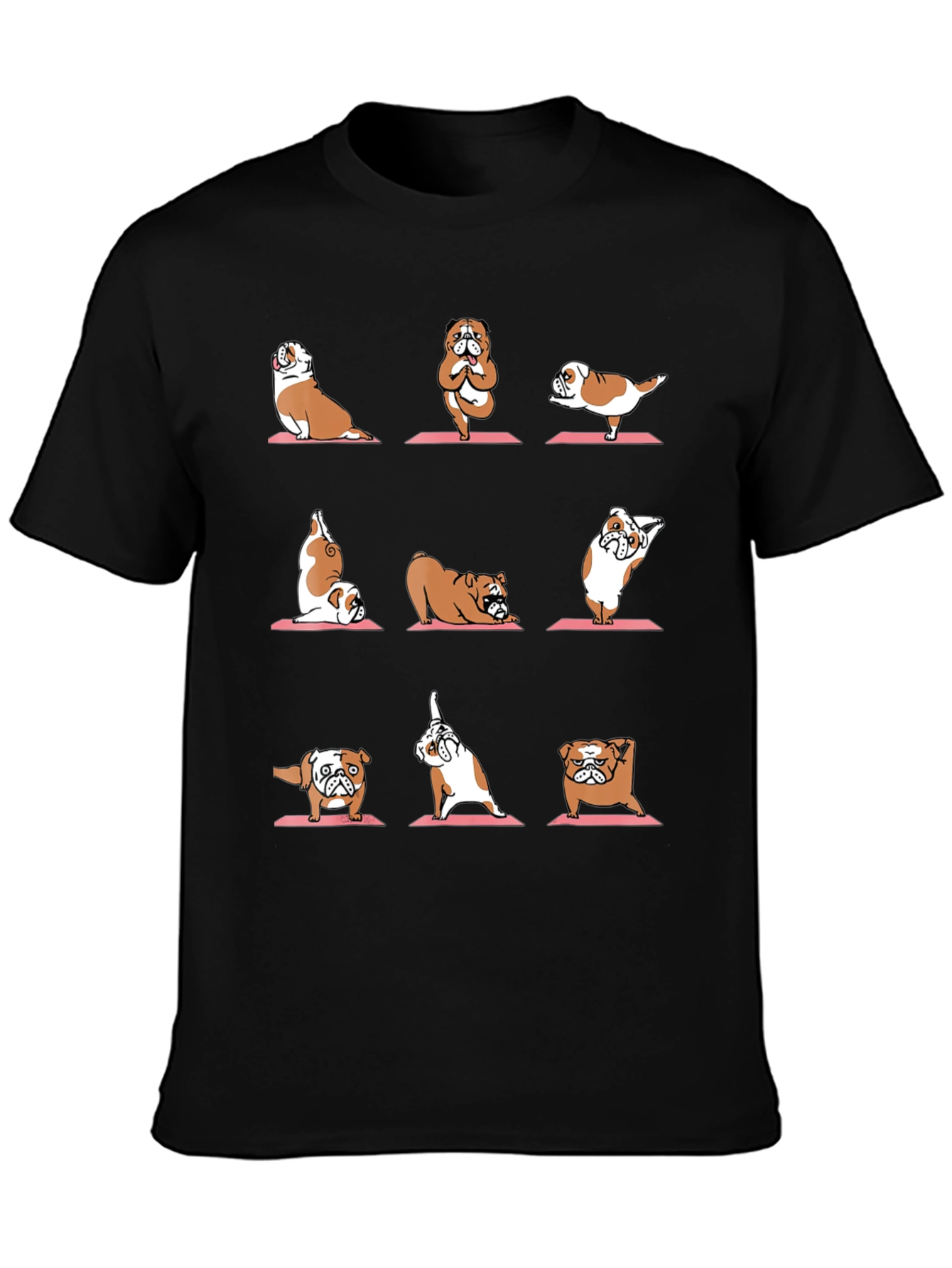 Yoga Bulldog Graphic Tee - Funny Dog Lover Shirt