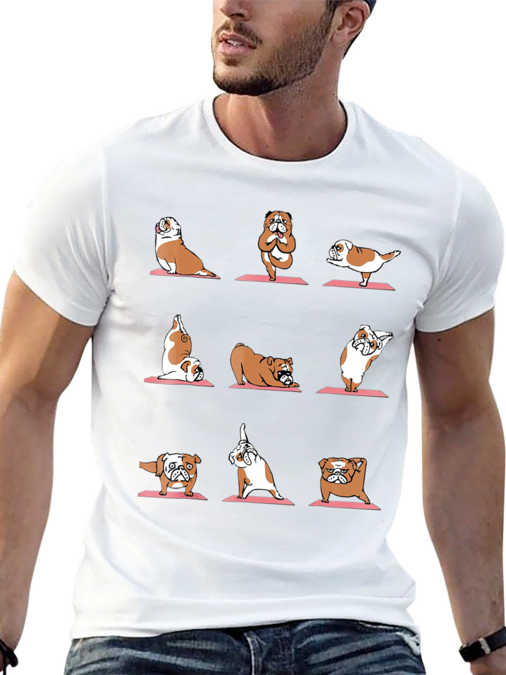 Yoga Bulldog Graphic Tee - Funny Dog Lover Shirt