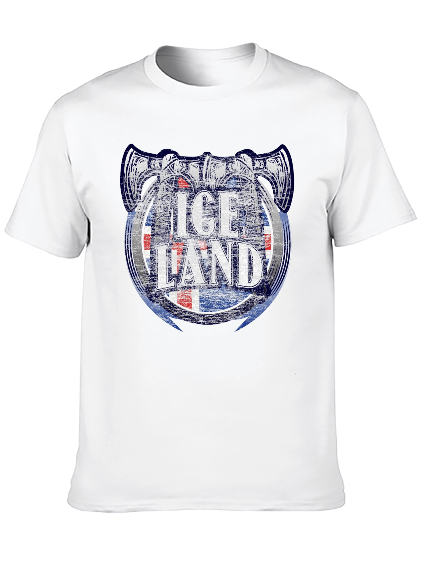Iceland Viking Axe Flag Graphic T-Shirt
