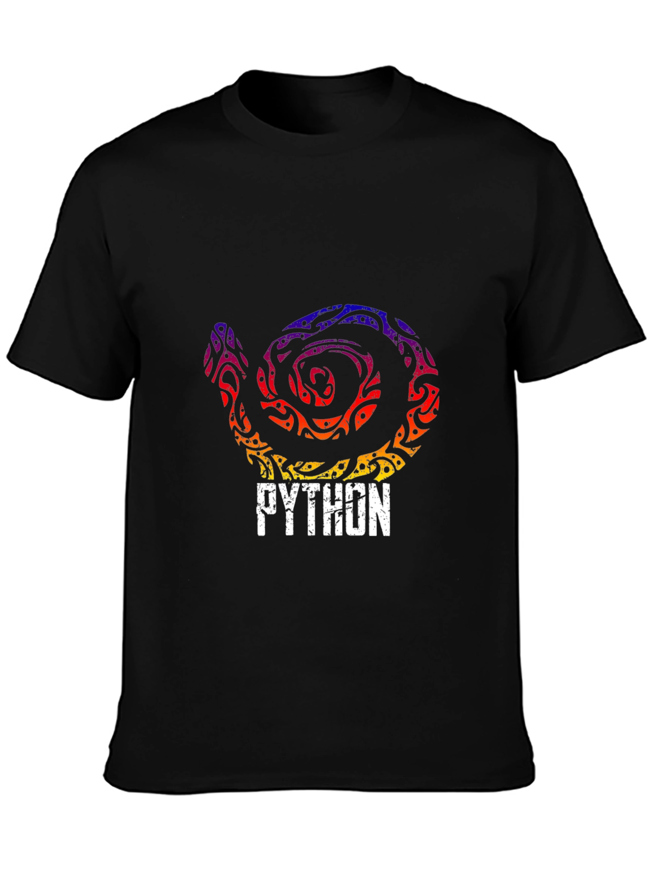 Python Tribal Snake Graphic T-Shirt