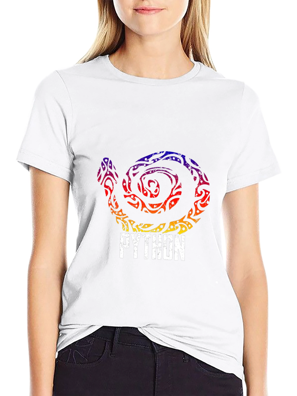 Python Tribal Snake Graphic T-Shirt