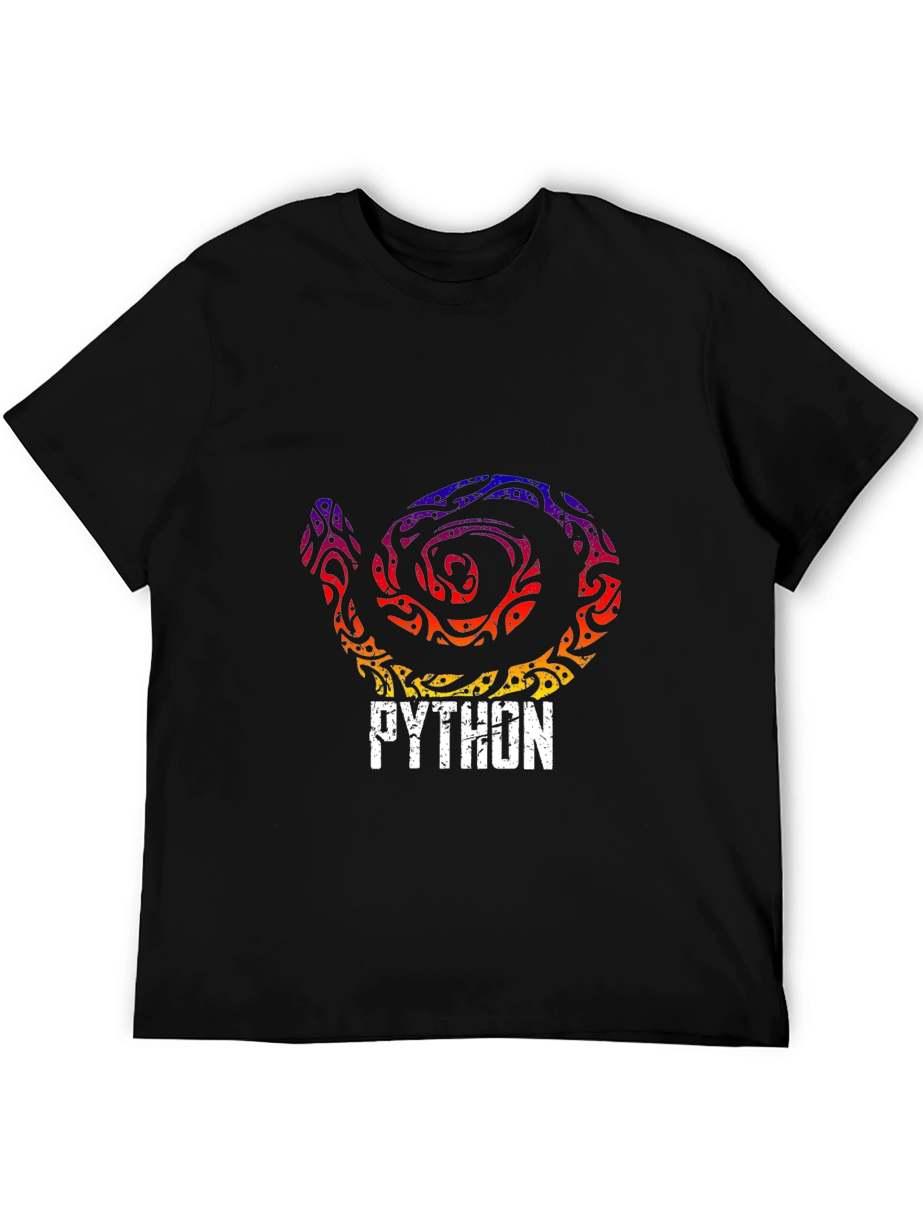 Python Tribal Snake Graphic T-Shirt