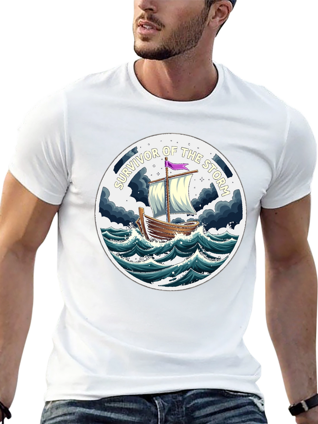 Survivor of the Storm Graphic T-Shirt