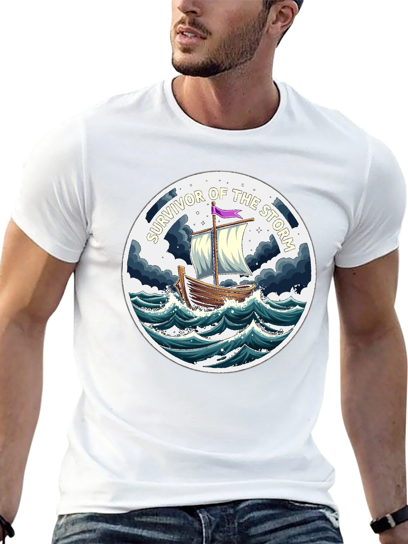 Survivor of the Storm Graphic T-Shirt