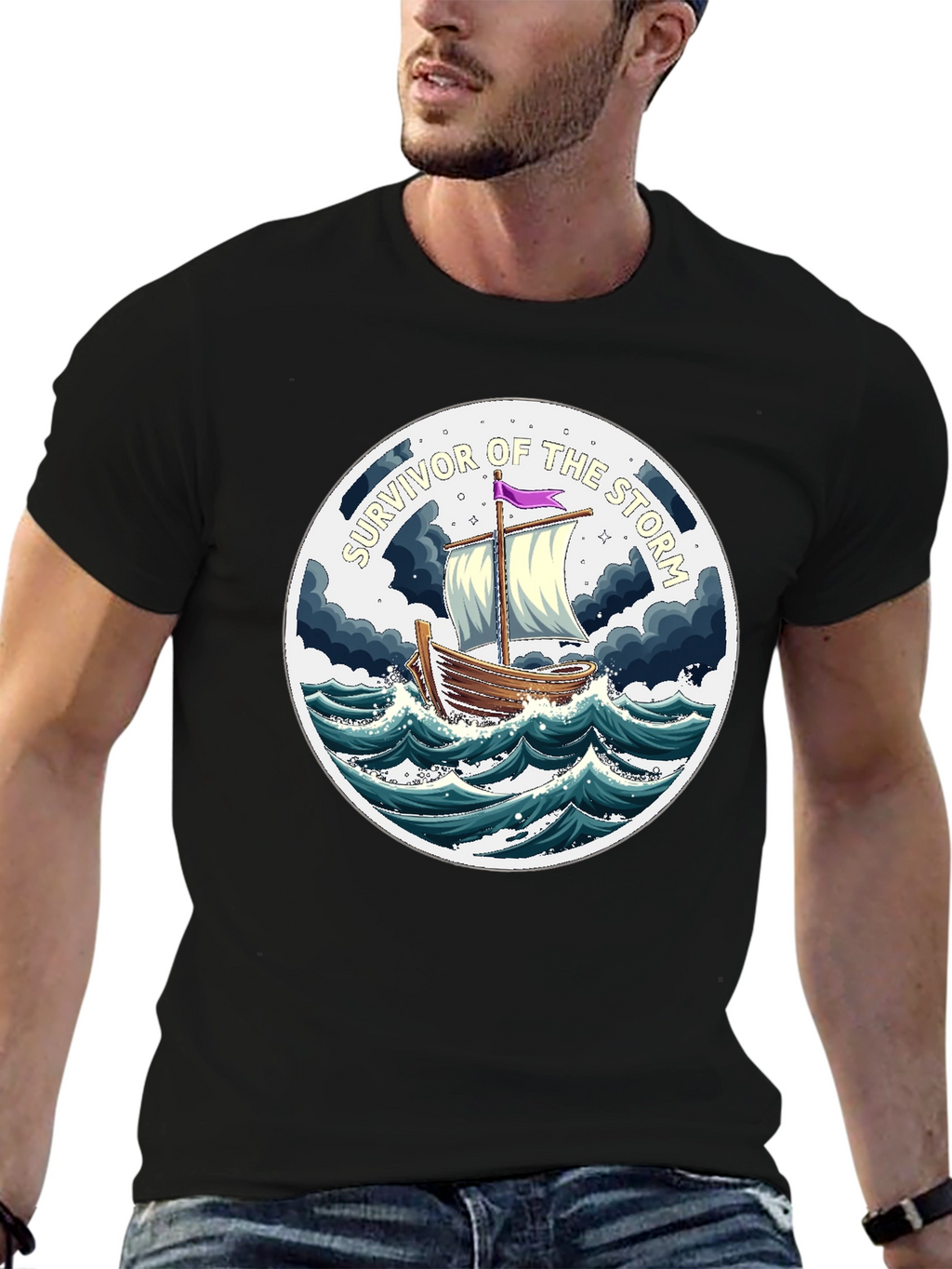 Survivor of the Storm Graphic T-Shirt