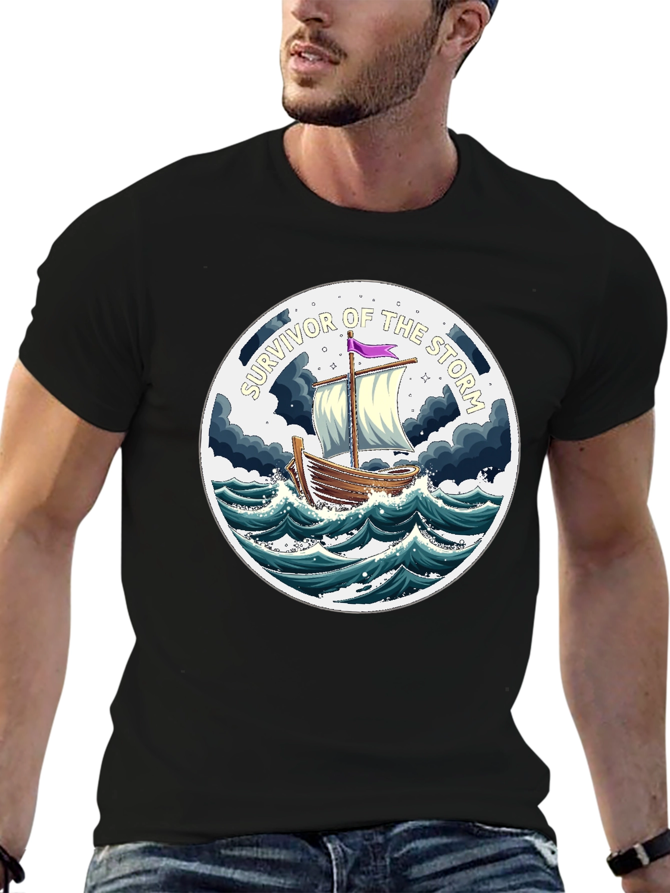 Survivor of the Storm Graphic T-Shirt