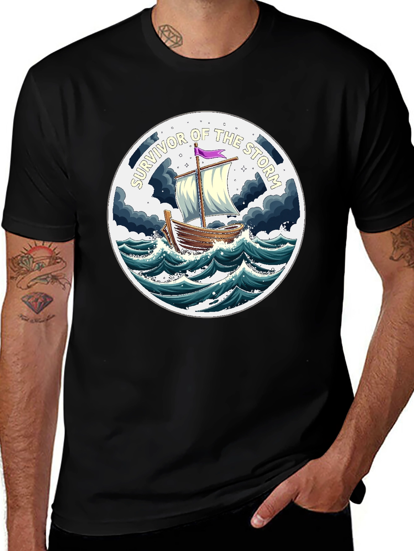 Survivor of the Storm Graphic T-Shirt