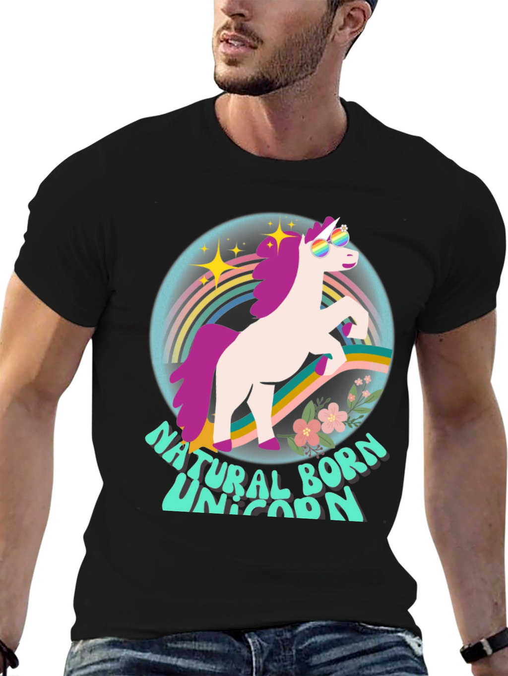 Natural Born Unicorn Graphic T-Shirt
