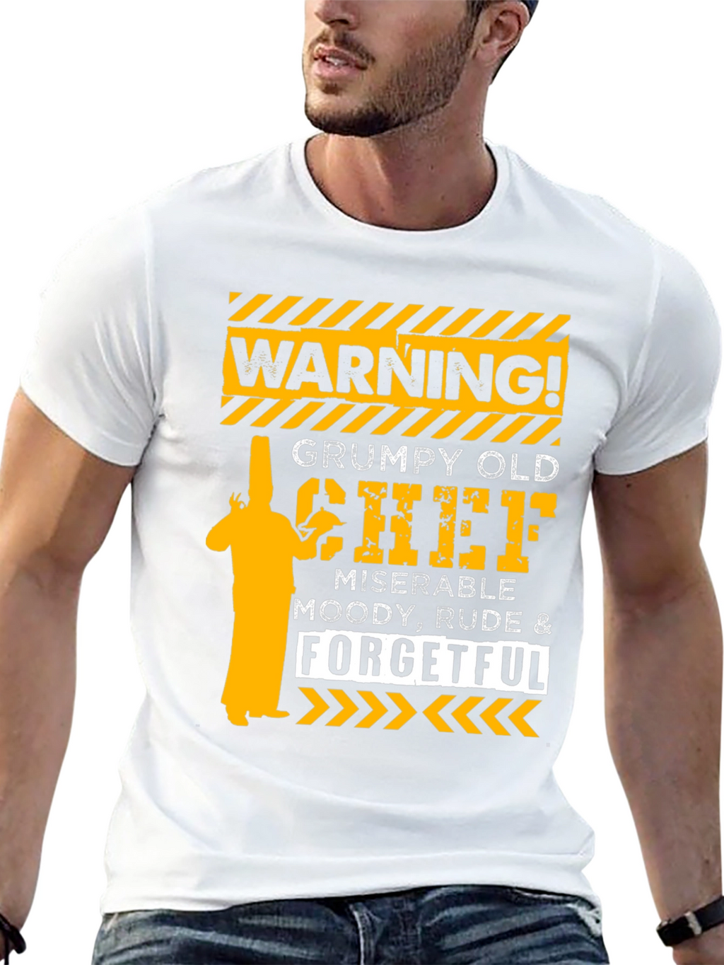 Warning Grumpy Old Chef T-Shirt