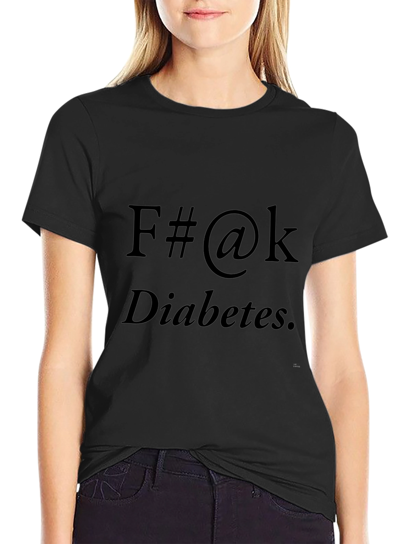 F#@k Diabetes Black T-Shirt