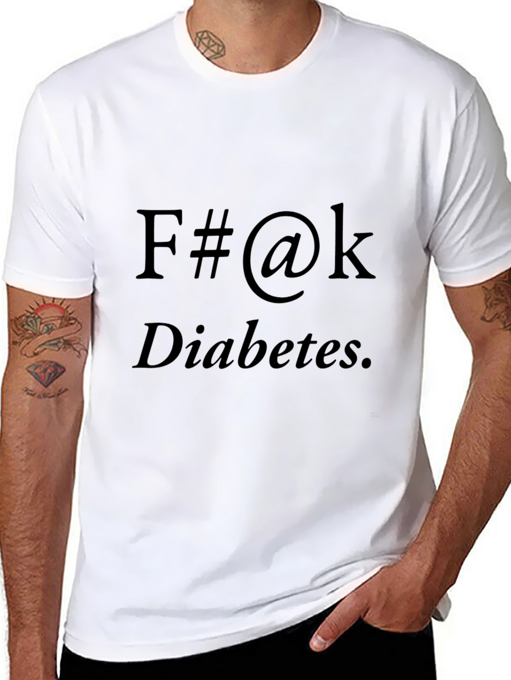 F#@k Diabetes Black T-Shirt