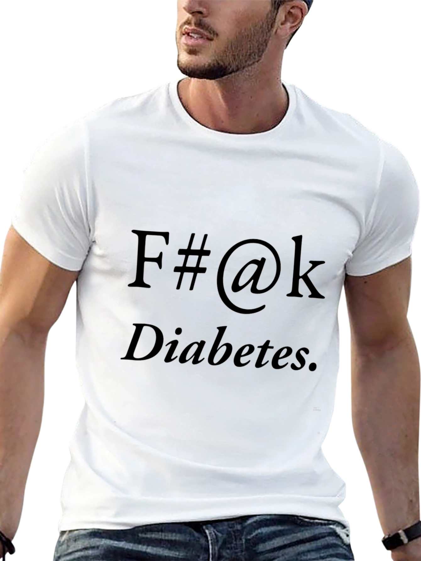F#@k Diabetes Black T-Shirt
