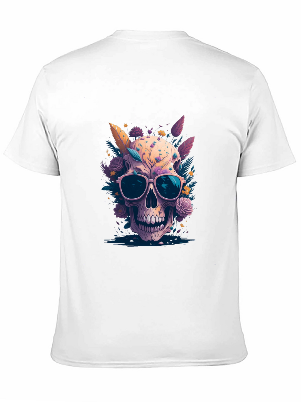 Floral Skull Graphic T-Shirt