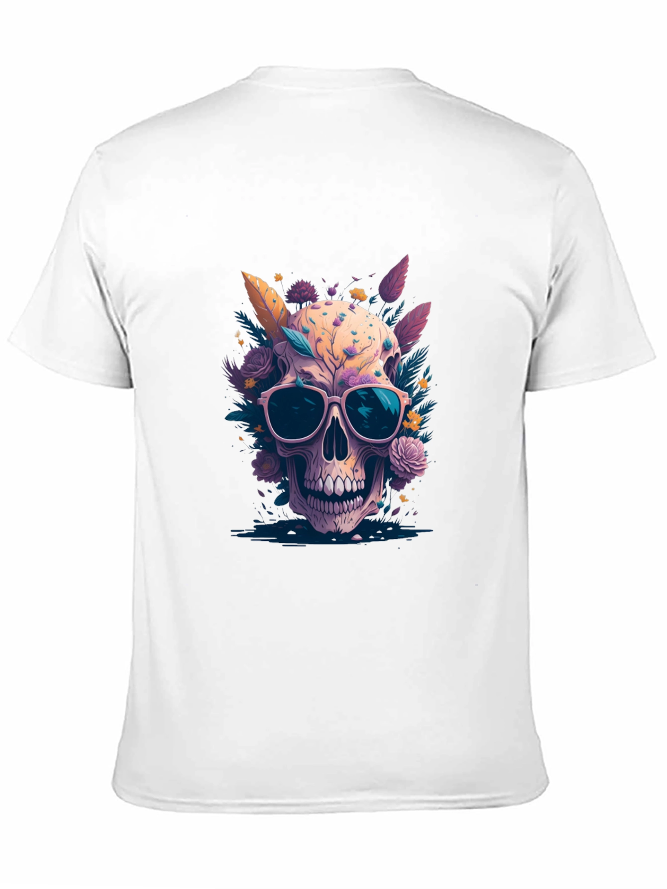 Floral Skull Graphic T-Shirt