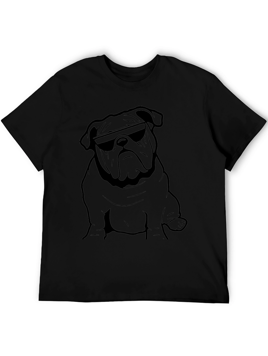 Cool Bulldog Graphic Tee - Black