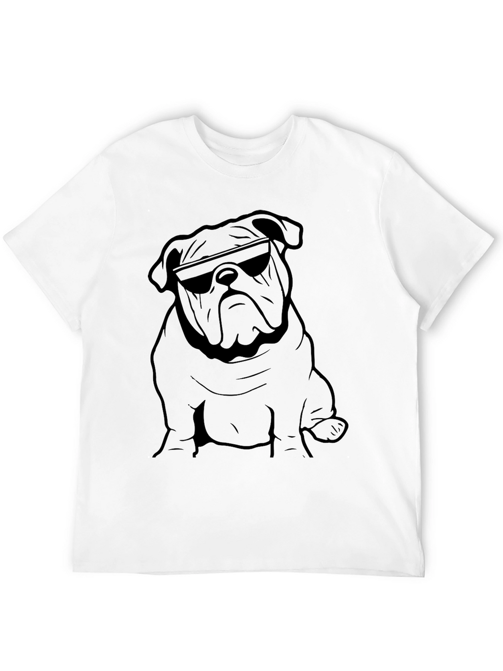 Cool Bulldog Graphic Tee - Black