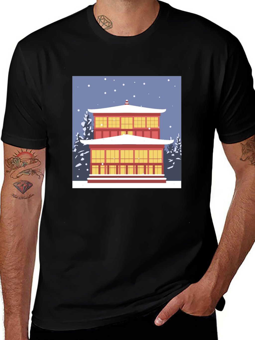 Winter Temple Graphic Tee