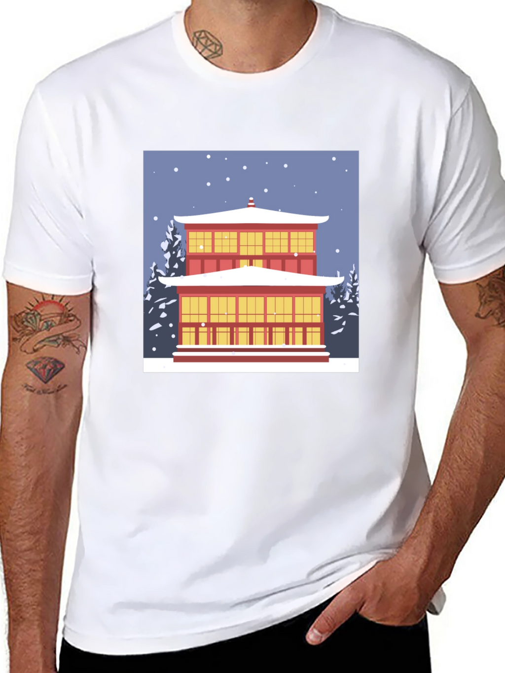 Winter Temple Graphic Tee