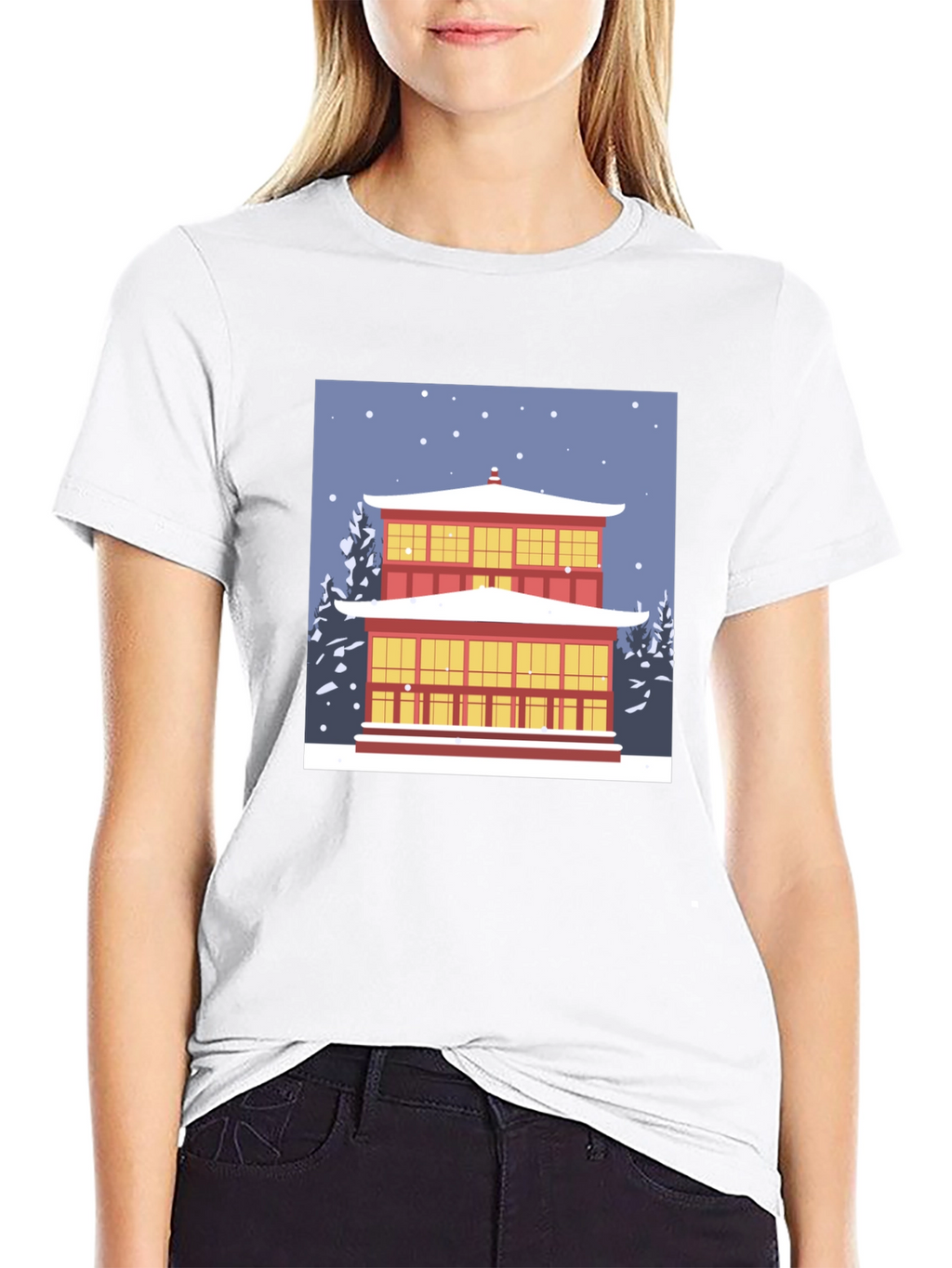Winter Temple Graphic Tee