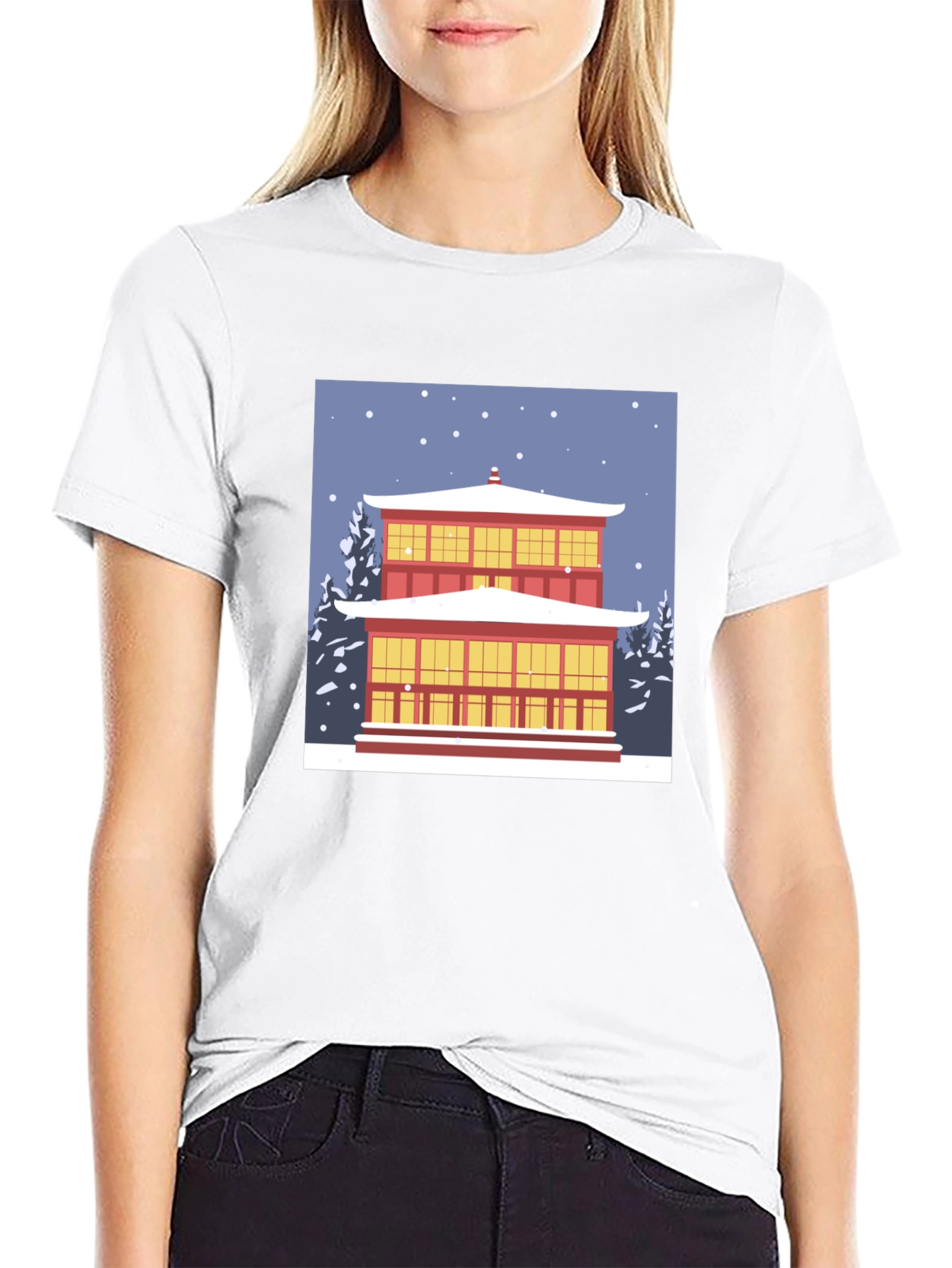 Winter Temple Graphic Tee