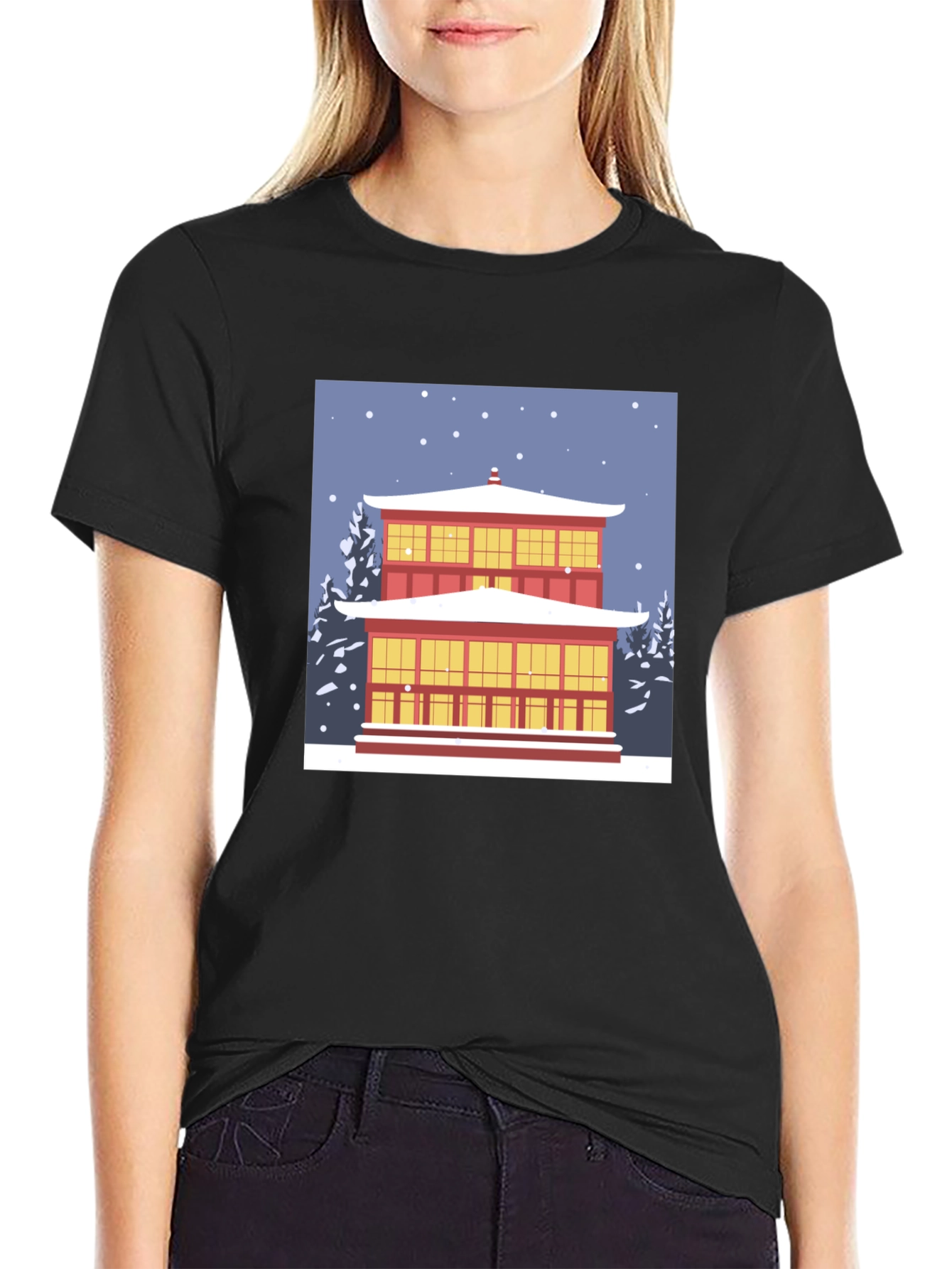 Winter Temple Graphic Tee