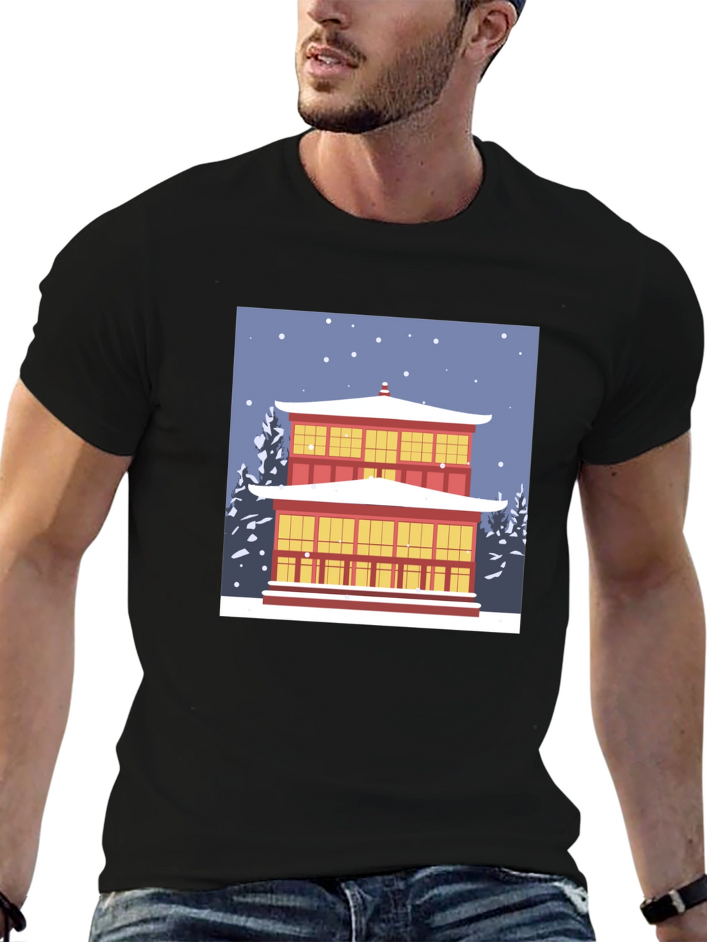 Winter Temple Graphic Tee