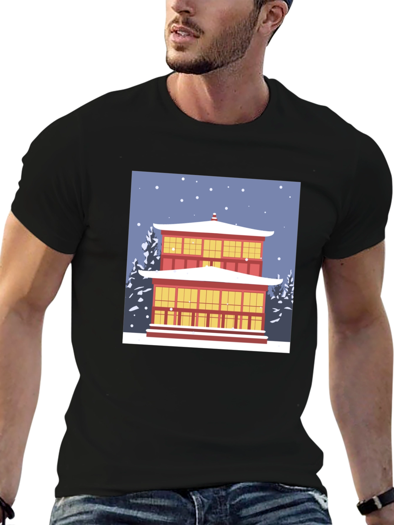 Winter Temple Graphic Tee
