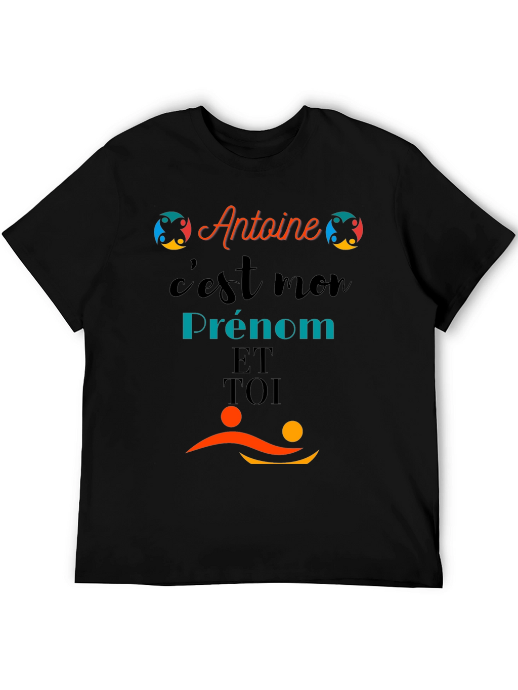 Antoine Cest Mon Prenom Black T-Shirt
