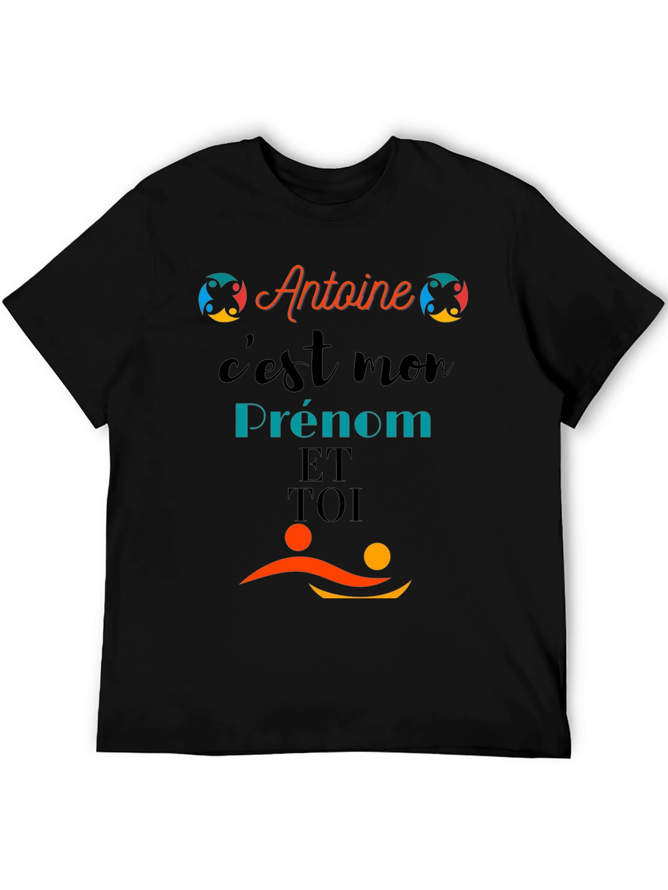 Antoine Cest Mon Prenom Black T-Shirt