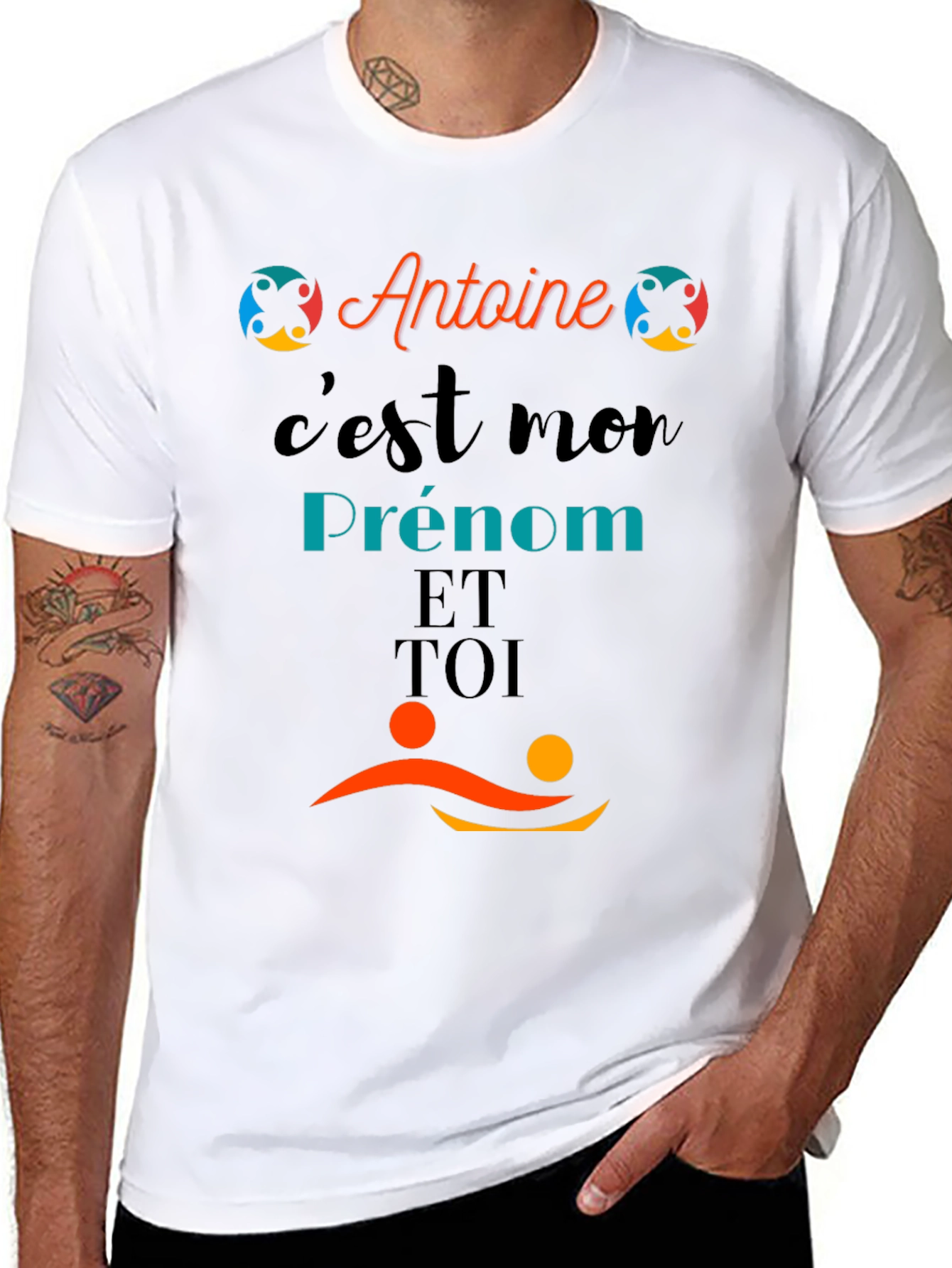 Antoine Cest Mon Prenom Black T-Shirt