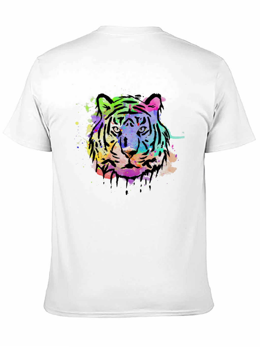 Vibrant Tiger Graphic Black T-Shirt