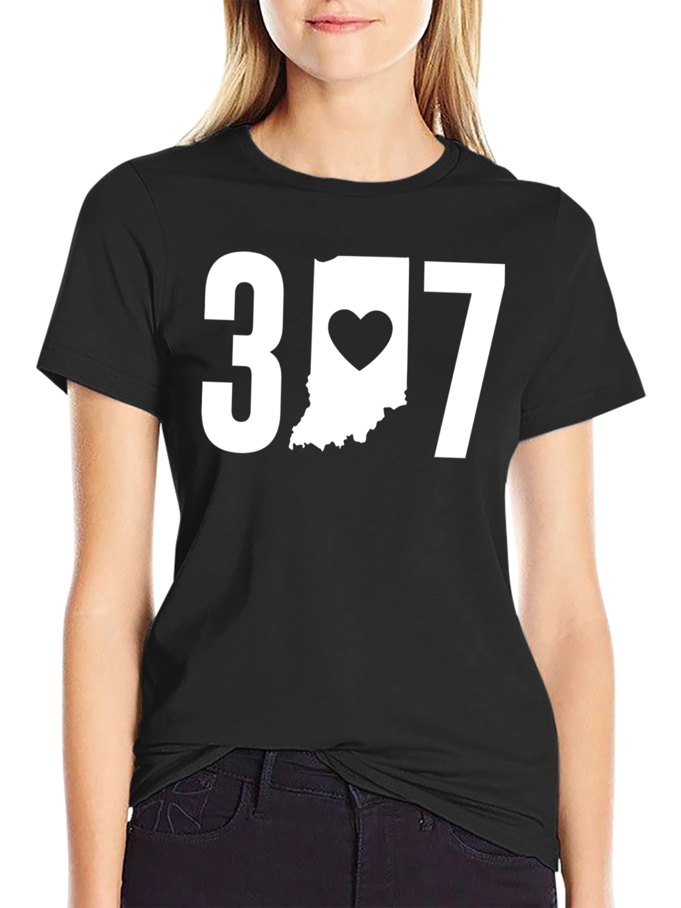 Indiana Heart T-Shirt - 317 Area Code Pride