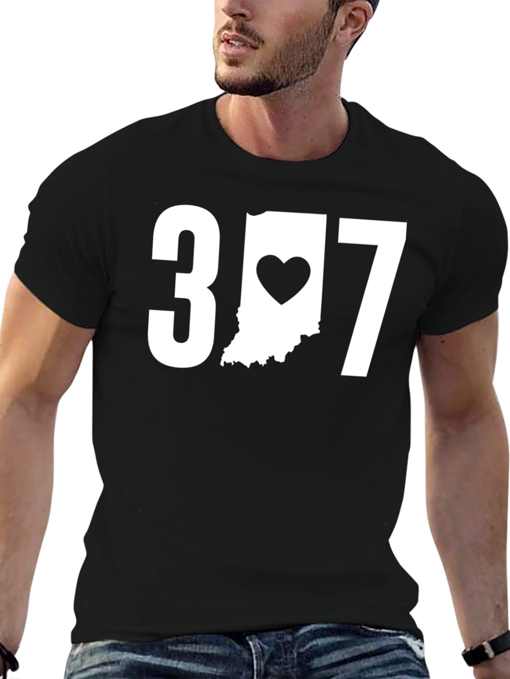 Indiana Heart T-Shirt - 317 Area Code Pride