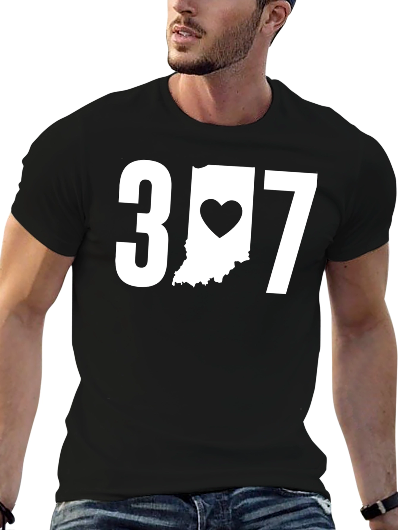 Indiana Heart T-Shirt - 317 Area Code Pride