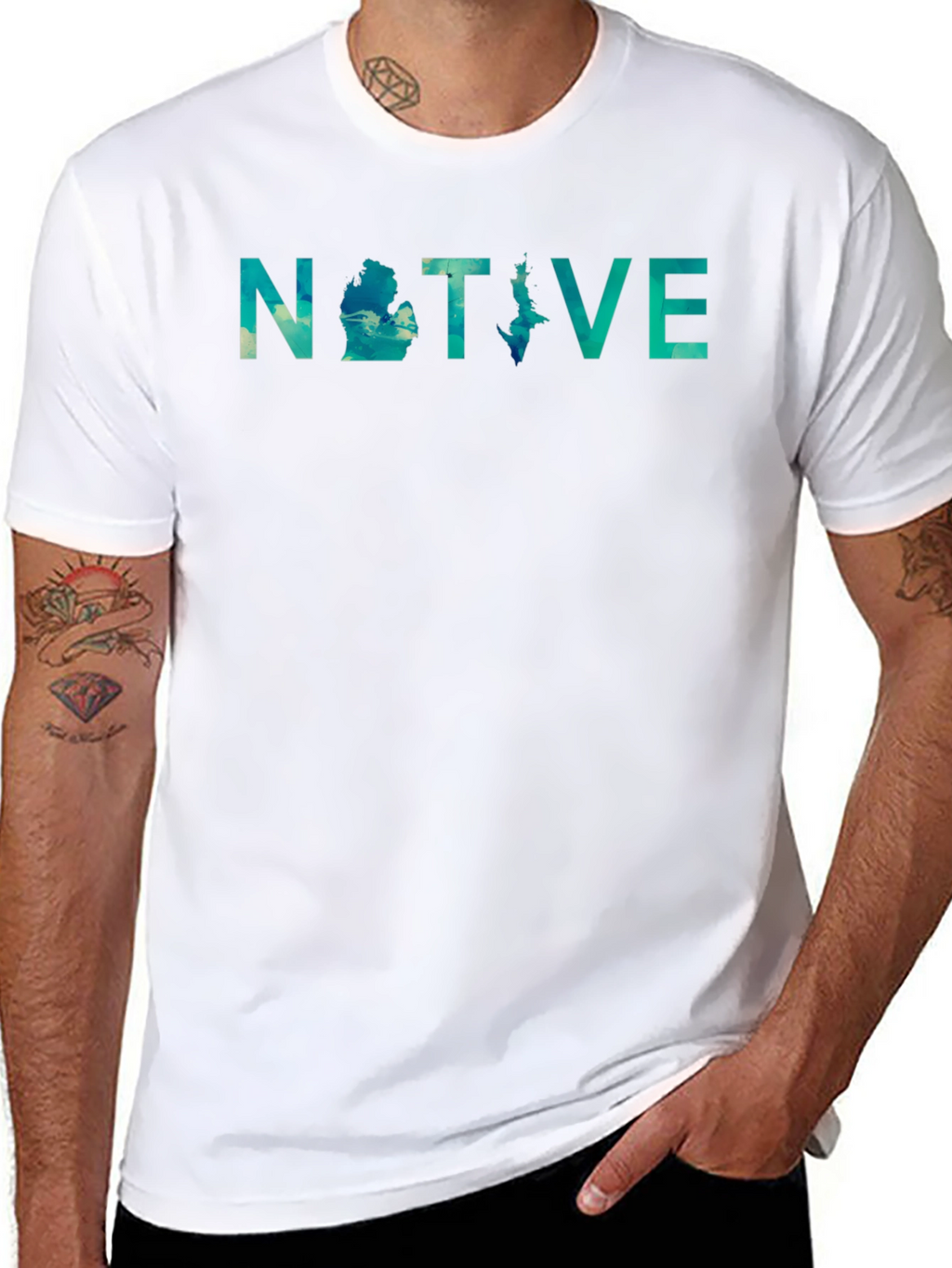 Michigan Native Tee - Ocean Graphic
