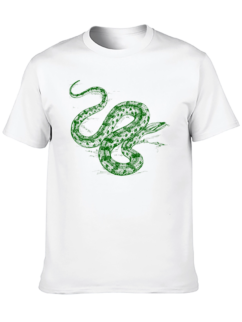 Green Snake Graphic T-Shirt - Mens Black Tee