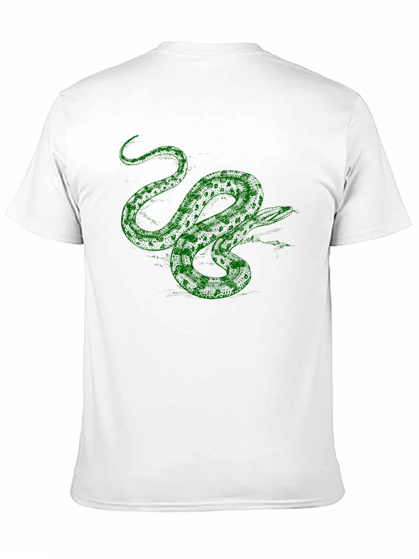 Green Snake Graphic T-Shirt - Mens Black Tee