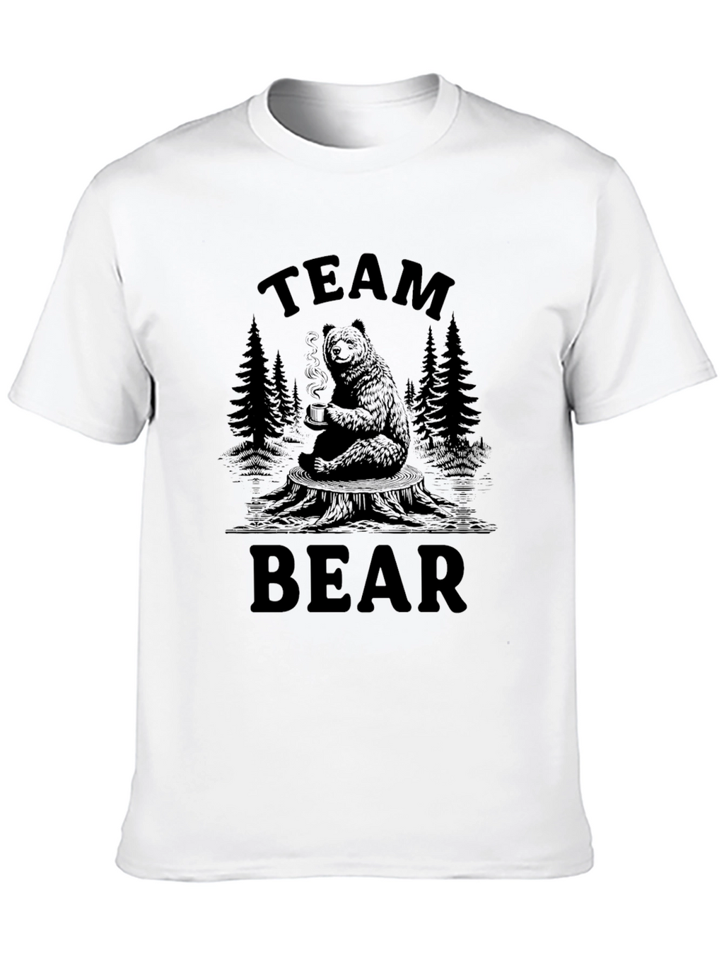Team Bear Graphic Tee - Black Casual Style