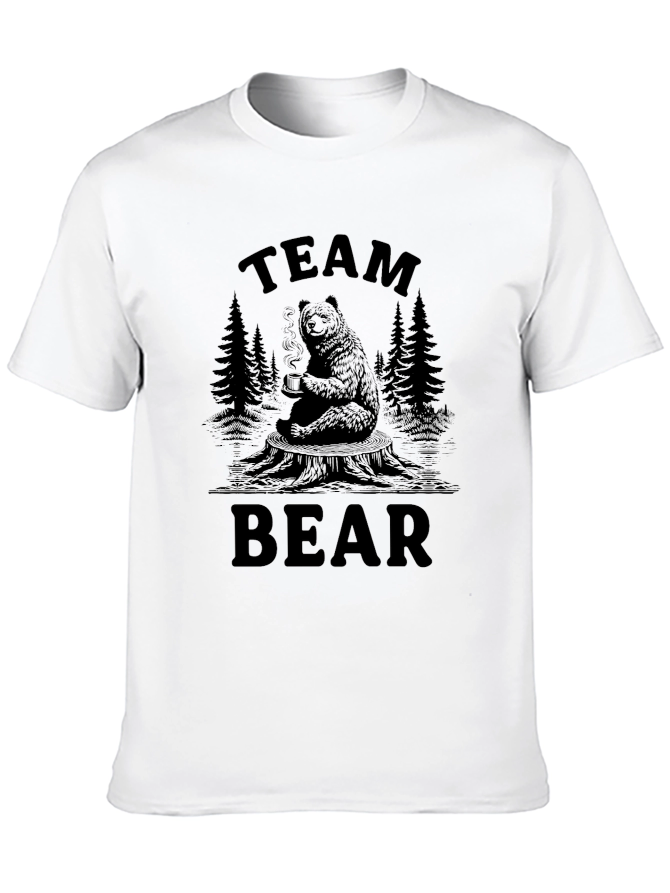 Team Bear Graphic Tee - Black Casual Style
