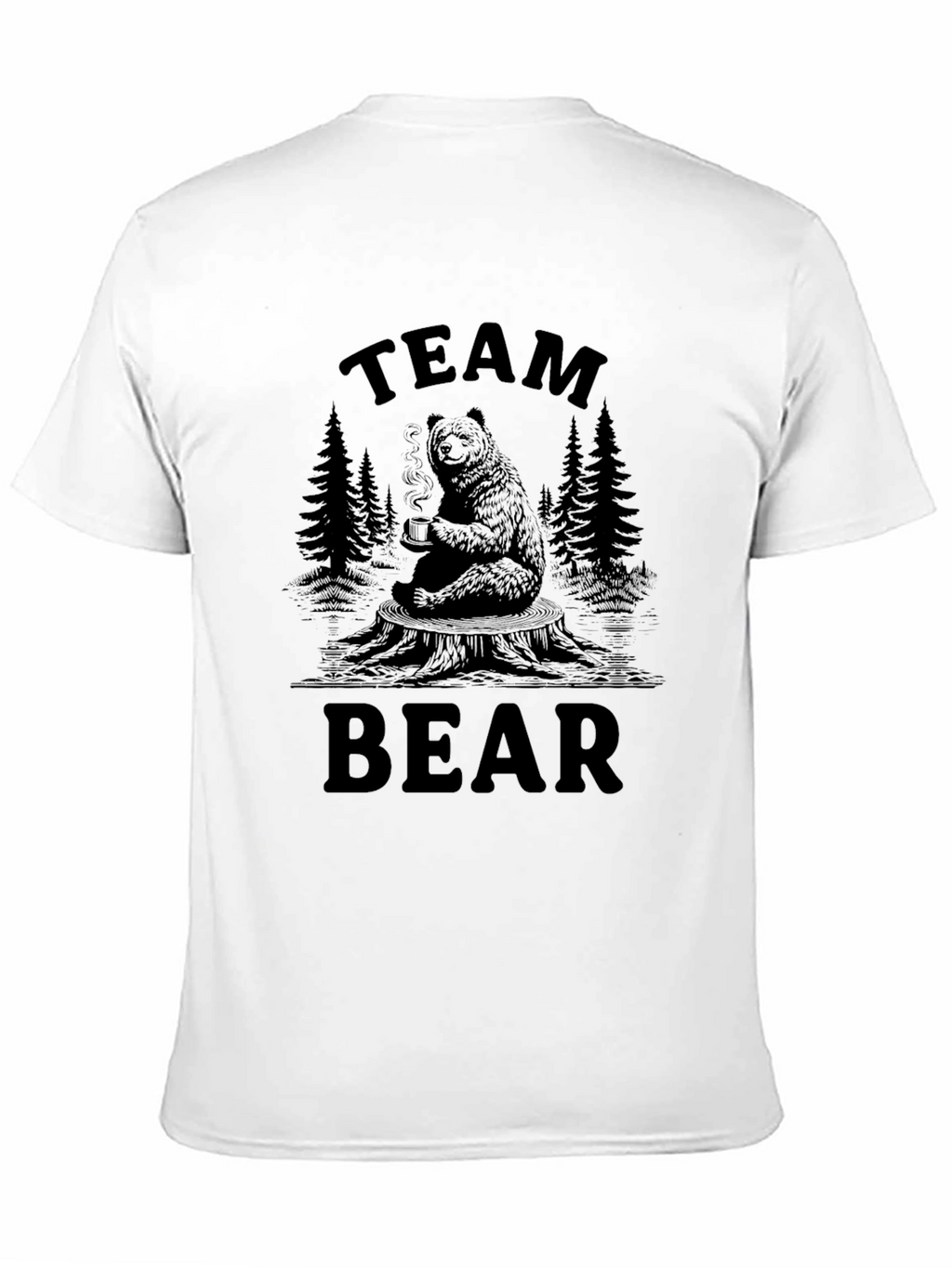 Team Bear Graphic Tee - Black Casual Style