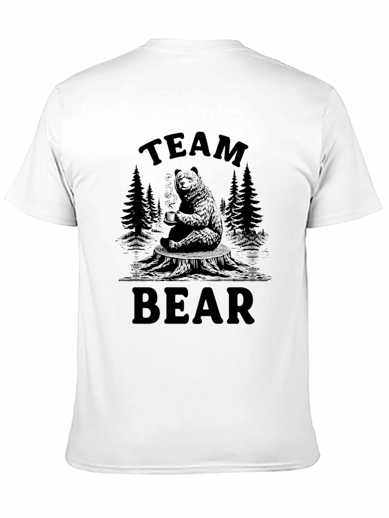 Team Bear Graphic Tee - Black Casual Style