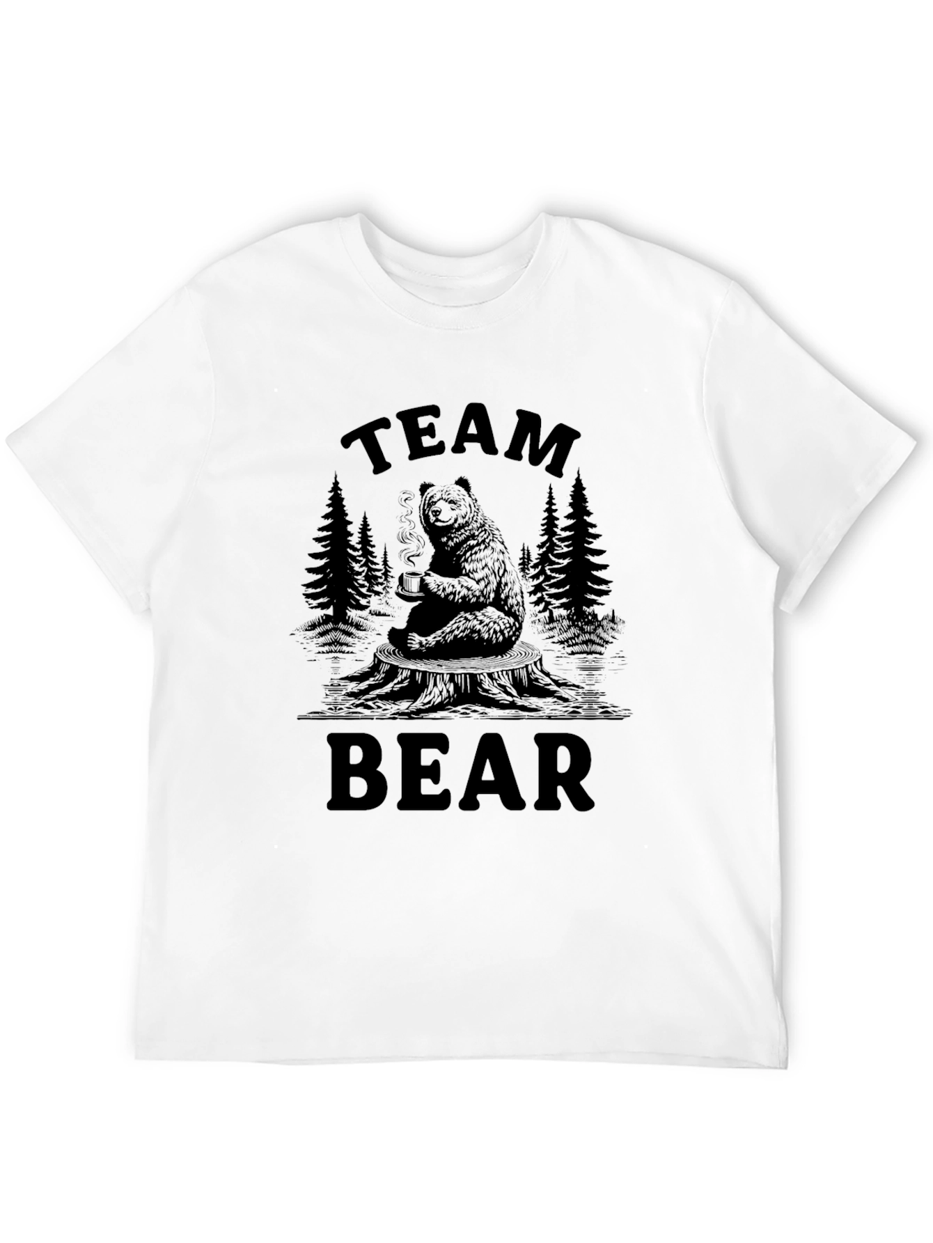 Team Bear Graphic Tee - Black Casual Style