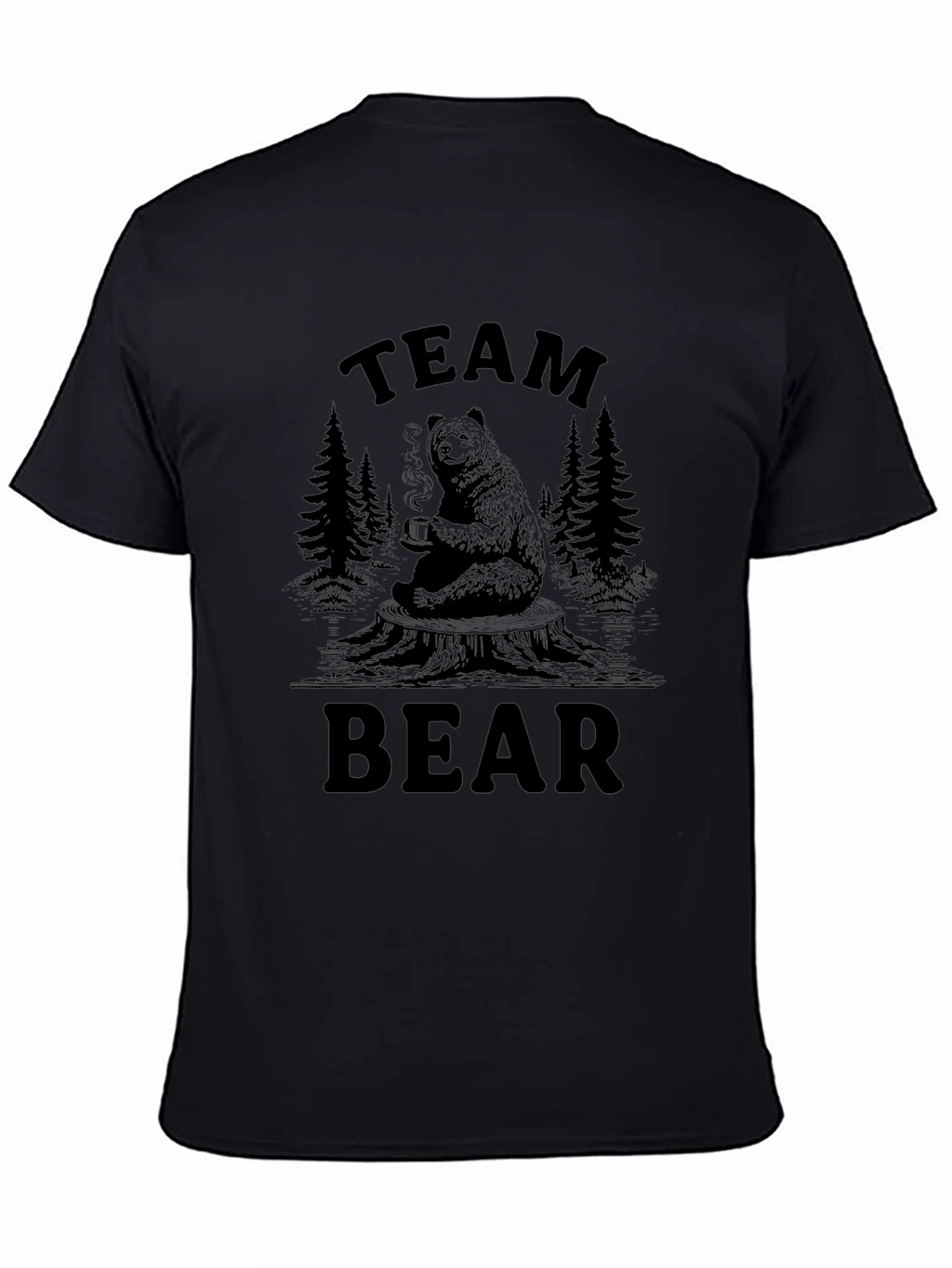 Team Bear Graphic Tee - Black Casual Style